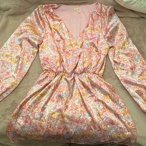 Silky tie dress